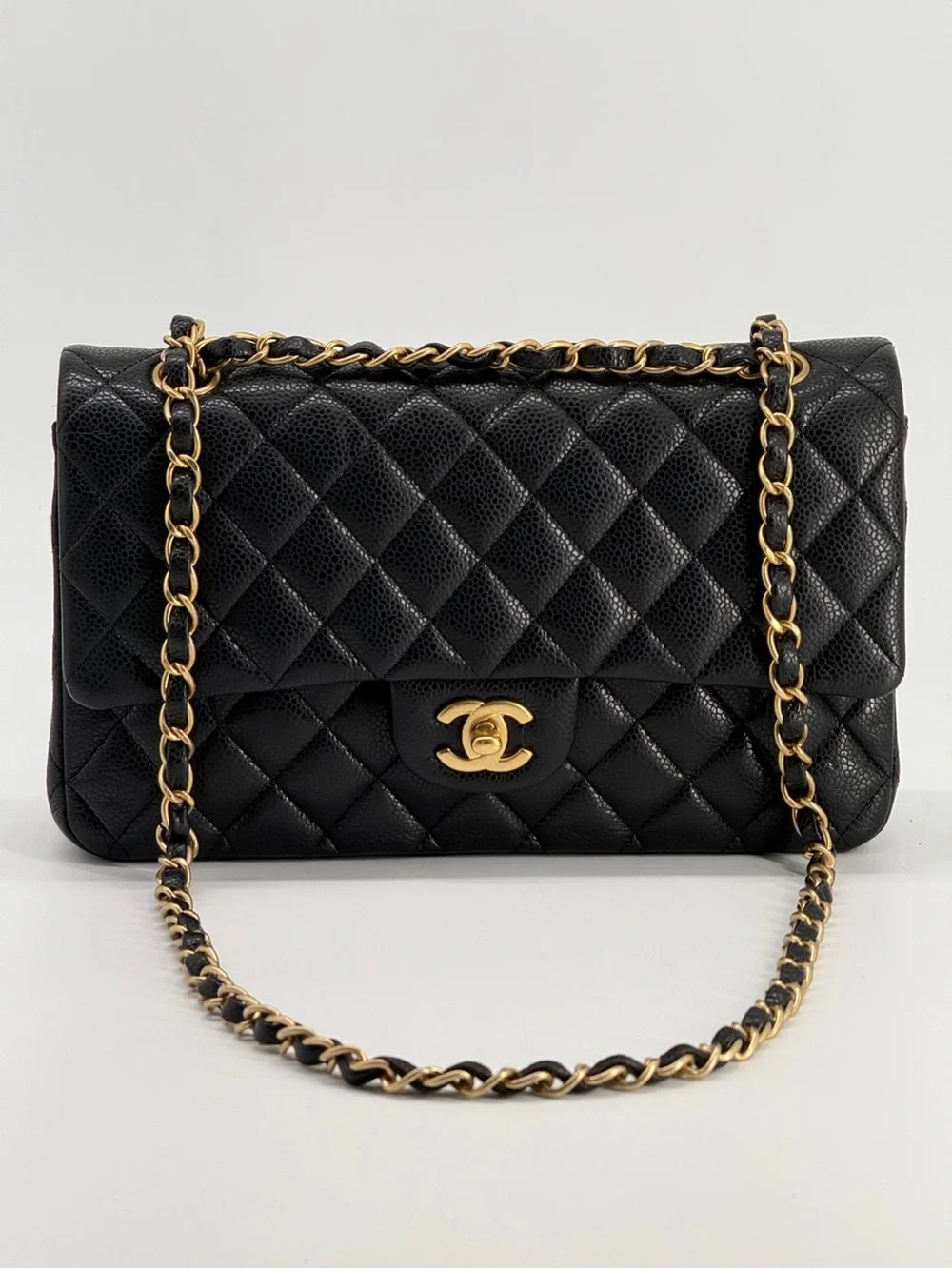 Chanel Medium Classic Double Flap Caviar Leather Bag